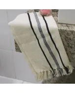 Toalha de Lavabo Linha Marrom e Cru - 40x60cm