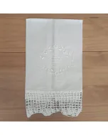 Toalha Artesanal Bordada Brancas - Diversas - 40x60cm