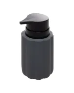 Porta Sabonete Líquido Soft Touch Pilares 300ml Cinza Cerâmica - Wolff