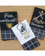 Kit 3 Panos de Prato Gourmet - 65cm x 44cm