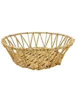 Cesto Tramado Redondo 25x7cm em Plástico Livon