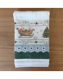 Toalha de Lavabo Coleção Natal Verde