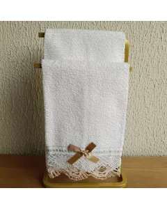 Toalha Artesanal Bege - 32x48cm